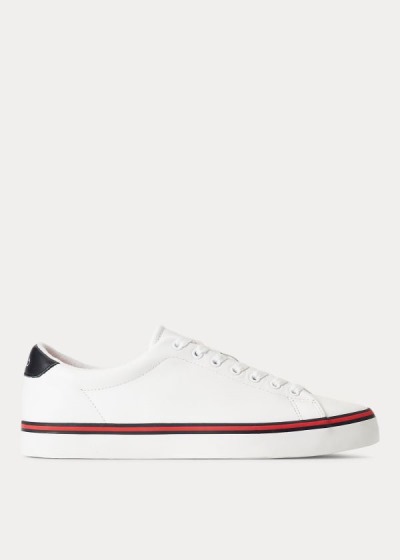 Zapatillas Polo Ralph Lauren Hombre Blancos / Rojos - Longwood Leather - AREYQ2605